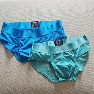 Men's Blue and Green Briefs